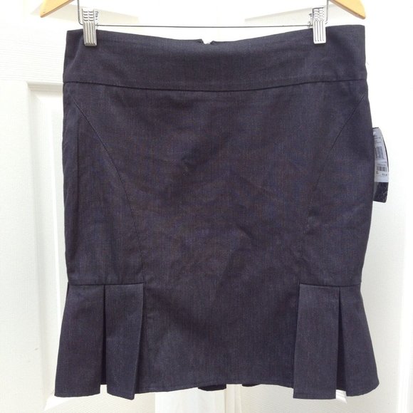 Rampage Dresses & Skirts - Rampage Straight Pencil Short Career Suit Skirt Stretch Pleated Hem Black 11